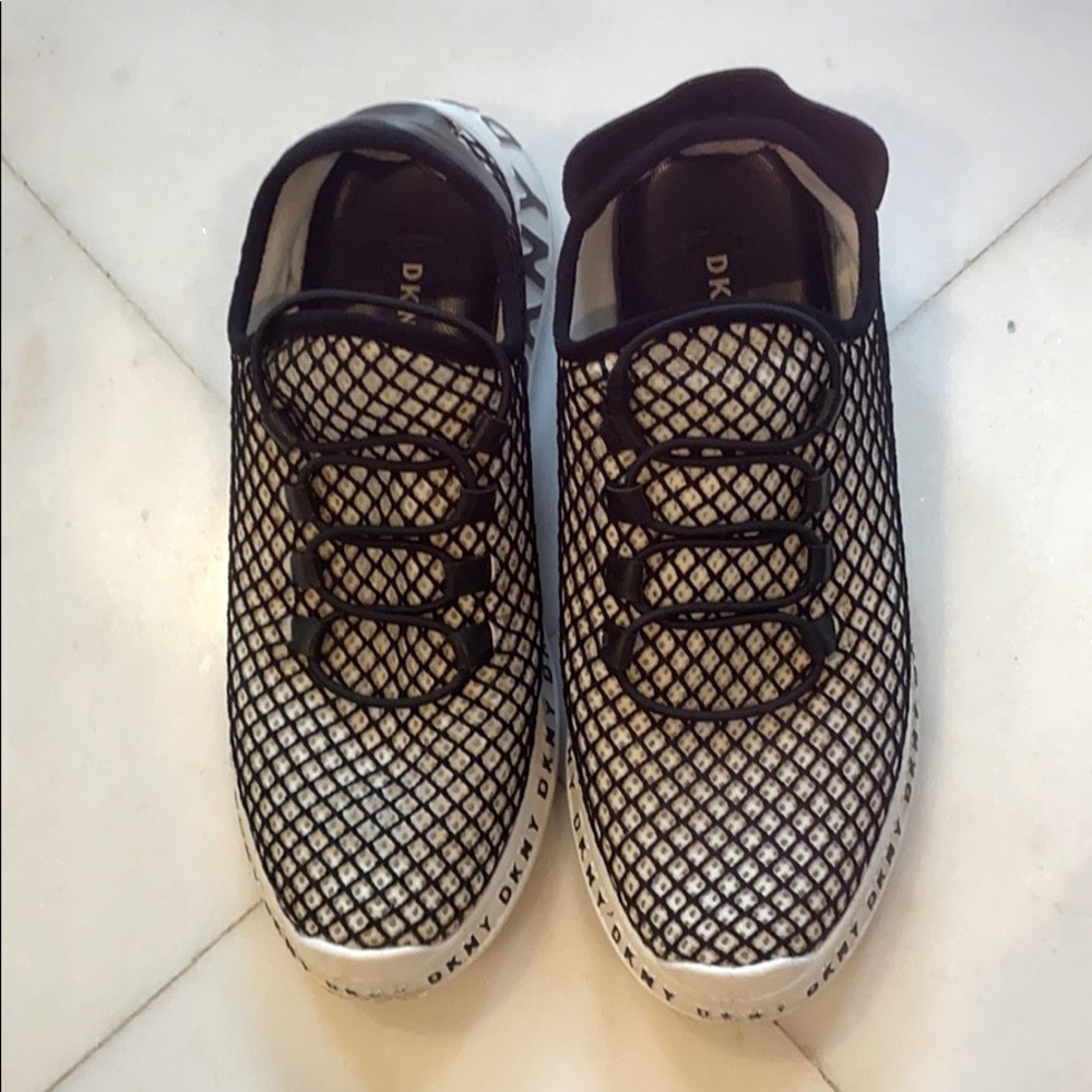 DKNY Black mesh-covered Sneakers